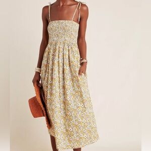 Frye x Anthropologie Alice Floral Midi Dress